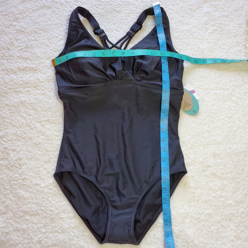 Prana Kayana One Piece Solid Black Swimsuit - Picture 9 of 12